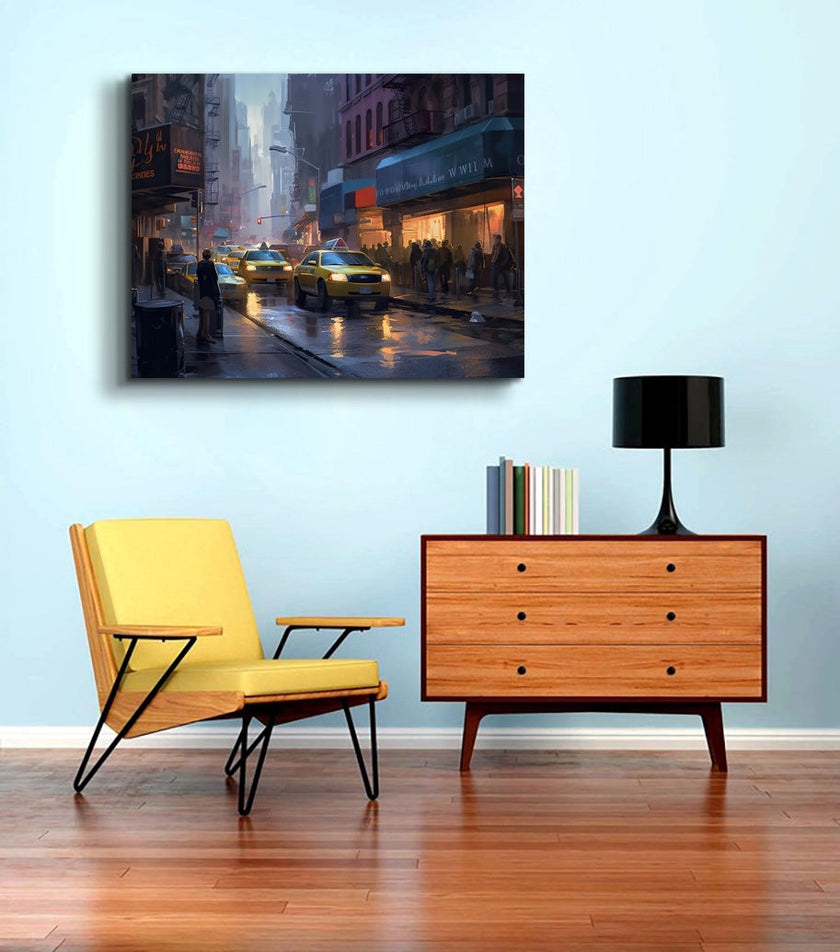 Toile murale - Nuits des rues de New York - Vernis RGB