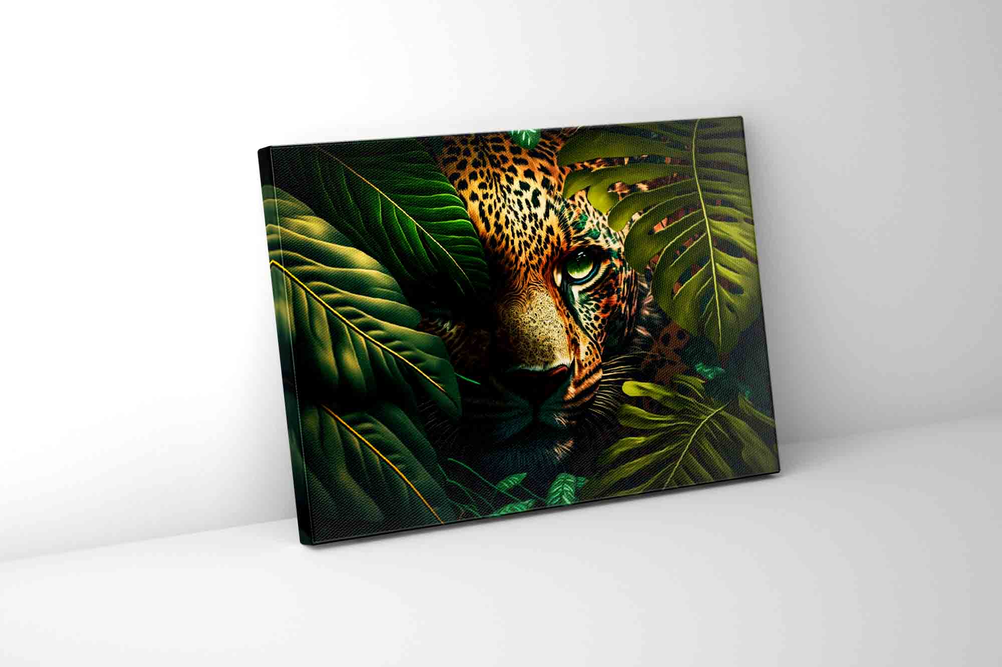 Le léopard dans la nature sauvage - Tableau sur toile représentant un animal -