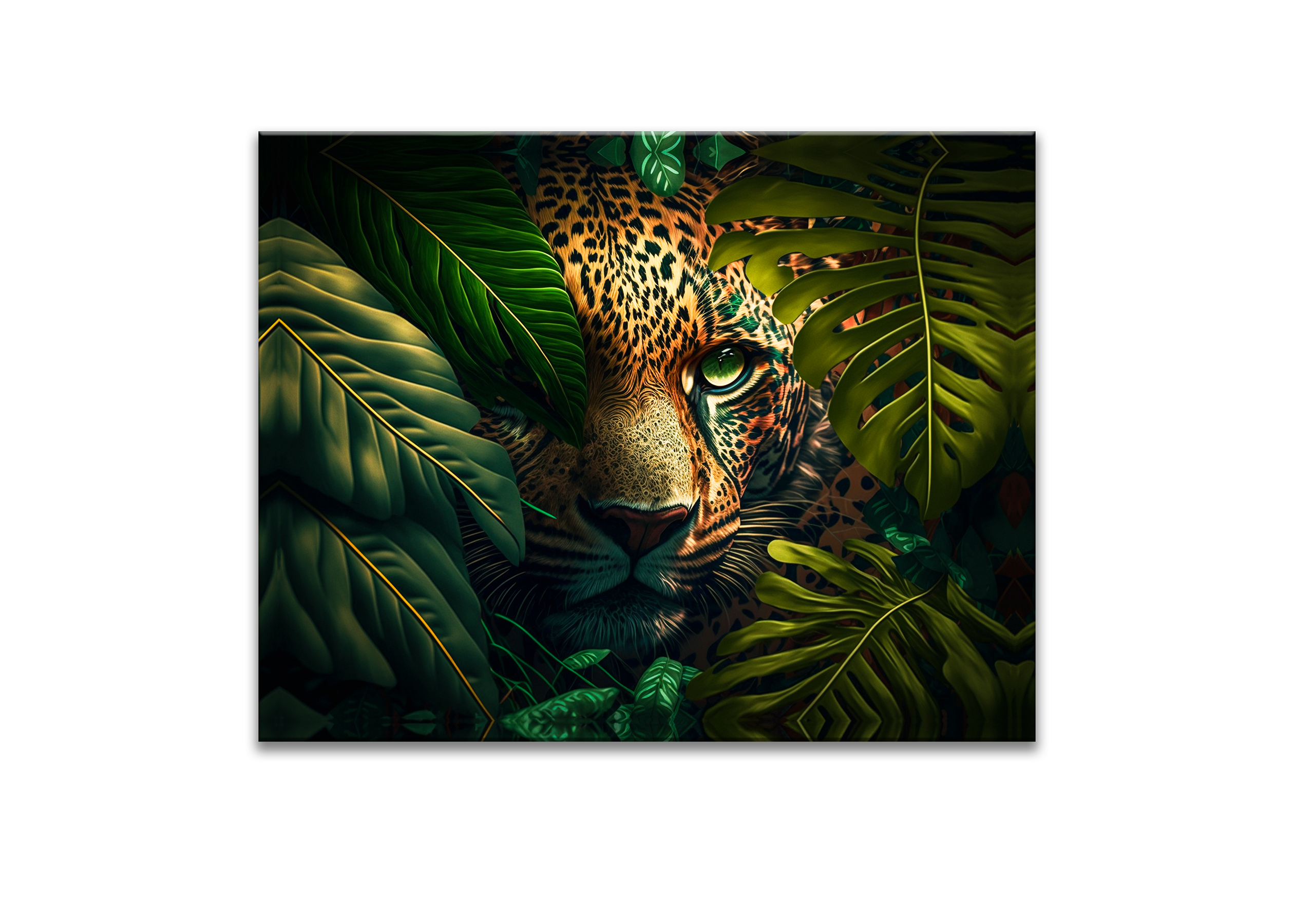 Le léopard dans la nature sauvage - Tableau sur toile représentant un animal -