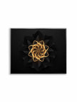 Art mural abstrait floral en noir et or - Art mural raffiné et moderne - Vernis doré