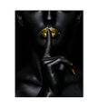 Noir Or - Art mural abstrait or et noir - Beaux-arts -