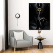 Noir Or - Art mural abstrait or et noir - Beaux-arts -
