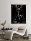 Noir Or - Art mural abstrait or et noir - Beaux-arts -