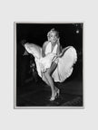Art mural - Scène emblématique de Marilyn en robe blanche - Impression sur toile