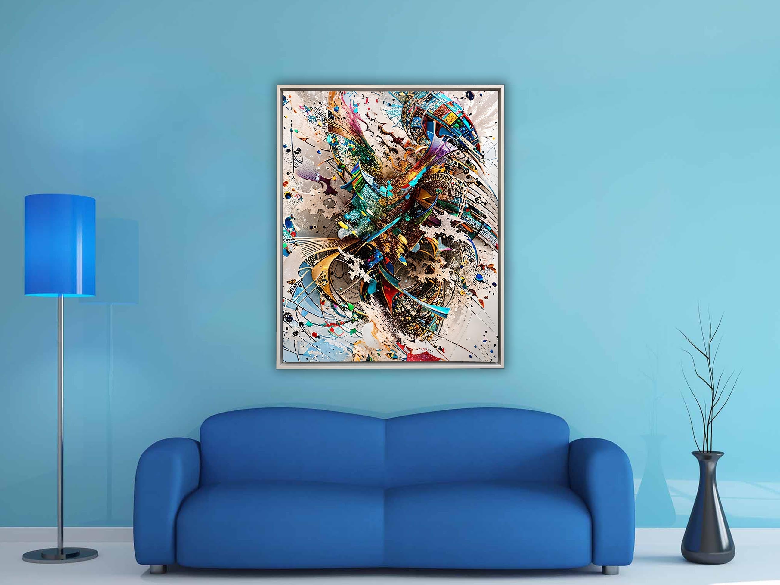 Art mural - Abstrait 1 - Impression sur toile - Œuvre d'art