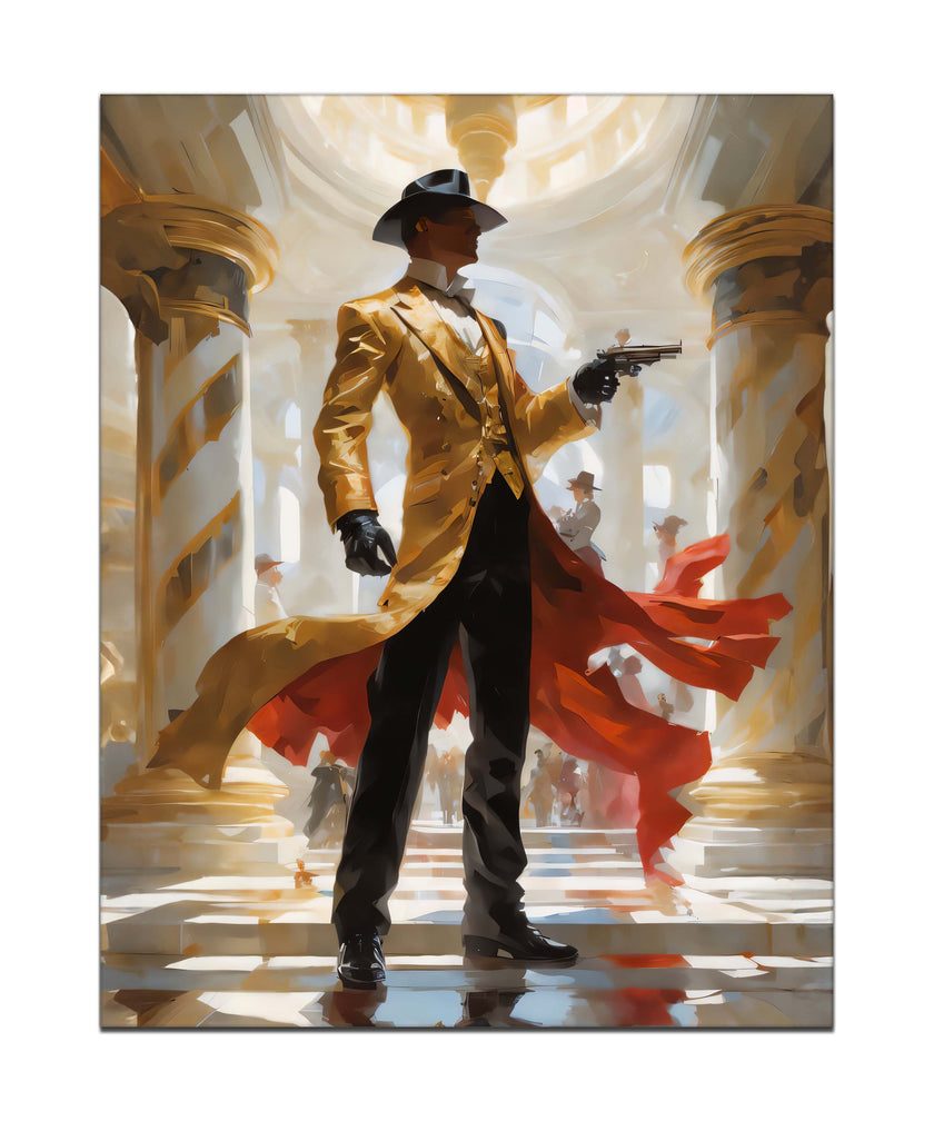 Art mural - Retour vers le futur, le pistolero - Impression sur toile - Décoration d'intérieur