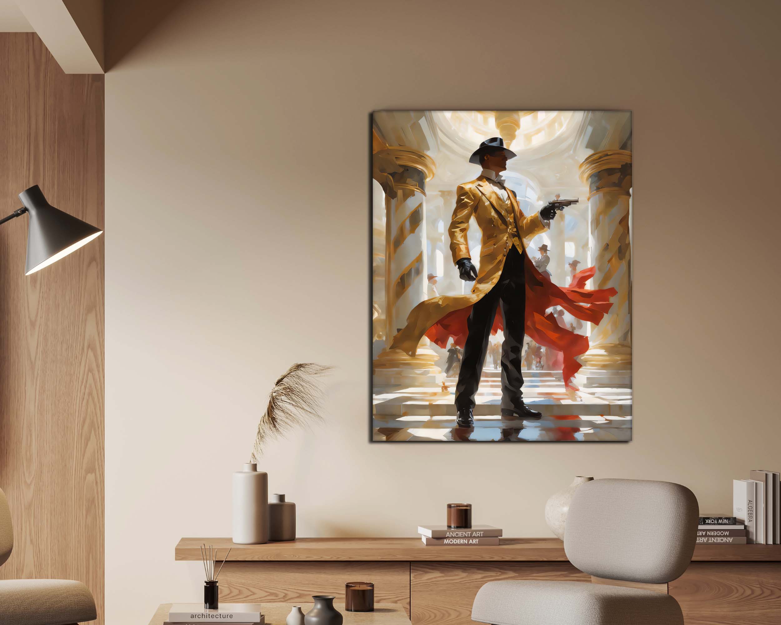 Art mural - Retour vers le futur, le pistolero - Impression sur toile - Décoration d'intérieur