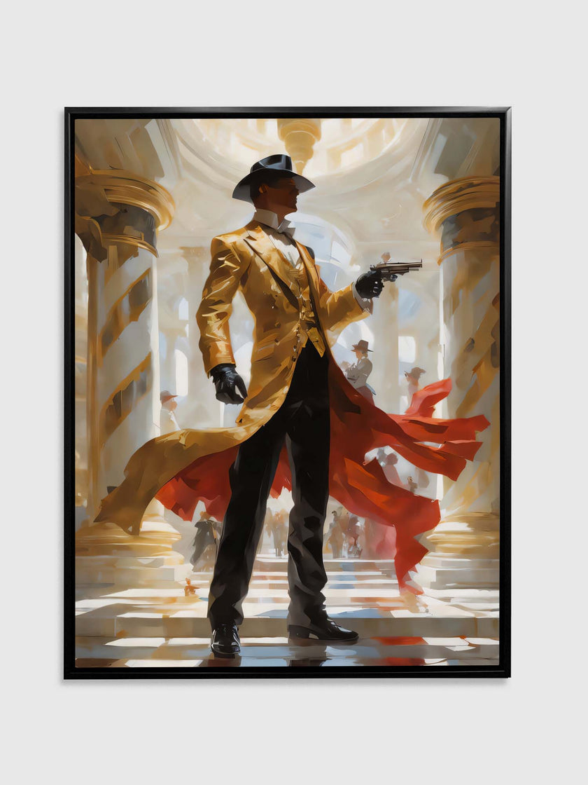 Art mural - Retour vers le futur, le pistolero - Impression sur toile - Décoration d'intérieur