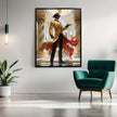 Art mural - Retour vers le futur, le pistolero - Impression sur toile - Décoration d'intérieur