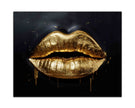 Wall Art Gold Lips 48