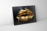 Wall Art Gold Lips 48