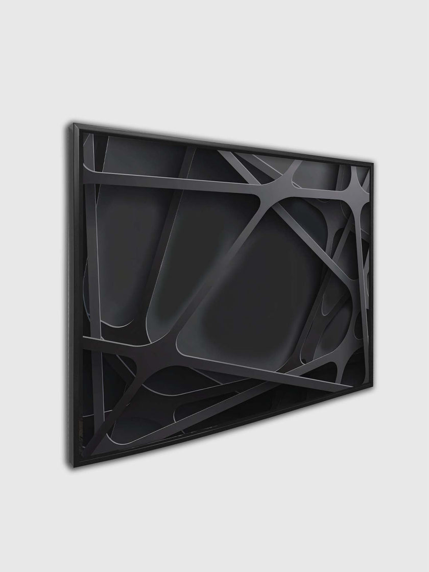 Wall Art-3 D Black-Canvas Printed-Artwork