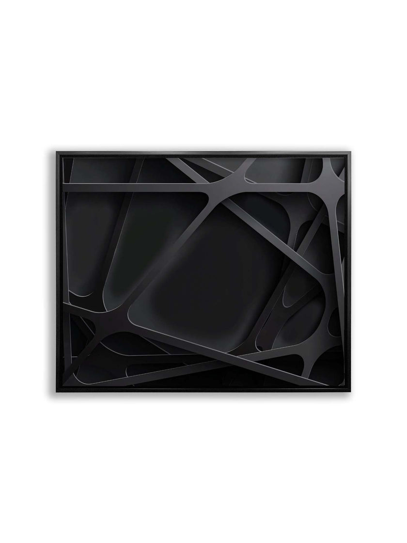 Wall Art-3 D Black-Canvas Printed-Artwork