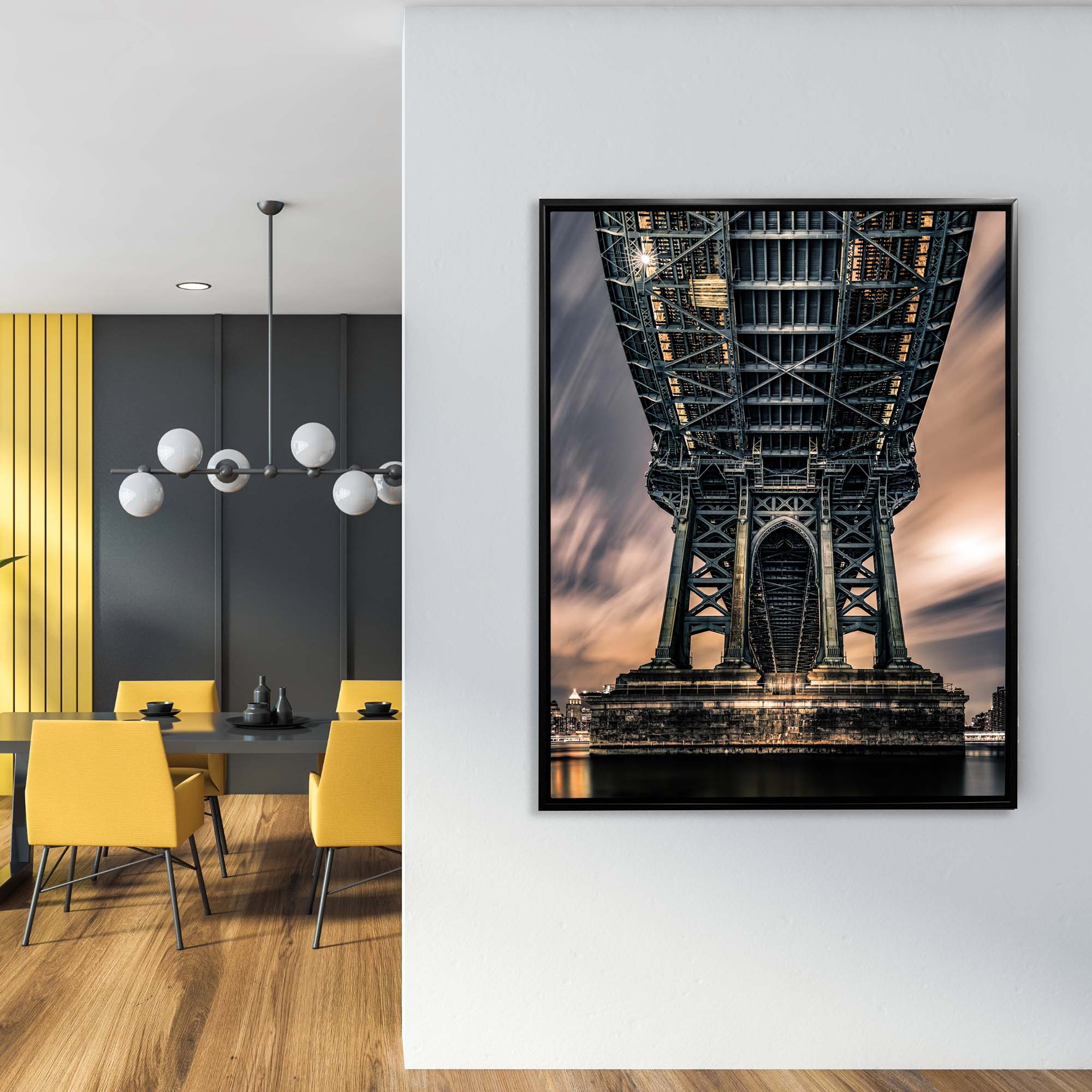 Art mural : symétrie du pont