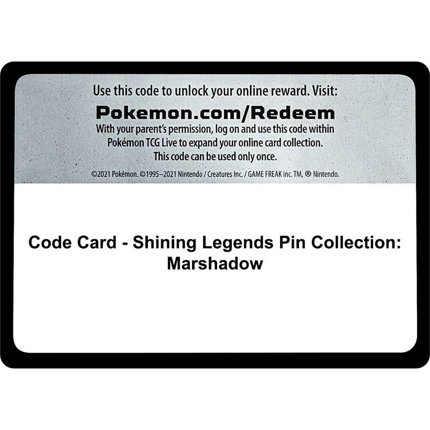 Code Card - Shining Legends Pin Collection: Marshadow (SHL)