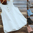Women's Sleeveless Linen Vest Top – Loose Casual Summer Blouse