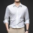 Men's Ice Silk Formal Shirt Half Sleeve Cardigan Canada | EX-STOCK