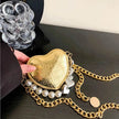 Love Shape Pearl Mini Messenger Bag for ladies y2k crossbody bag