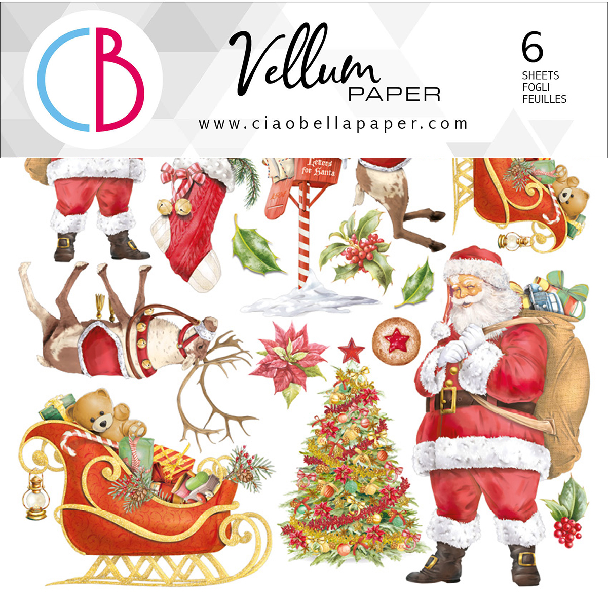 Ciao Bella Vellum Dear Santa Fussy Cut 6