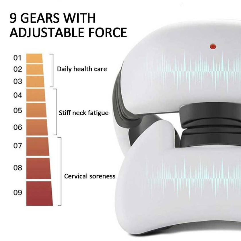 Smart Electric Pulse Neck & Back Massager – 4-Head Pain Relief Device with Heat