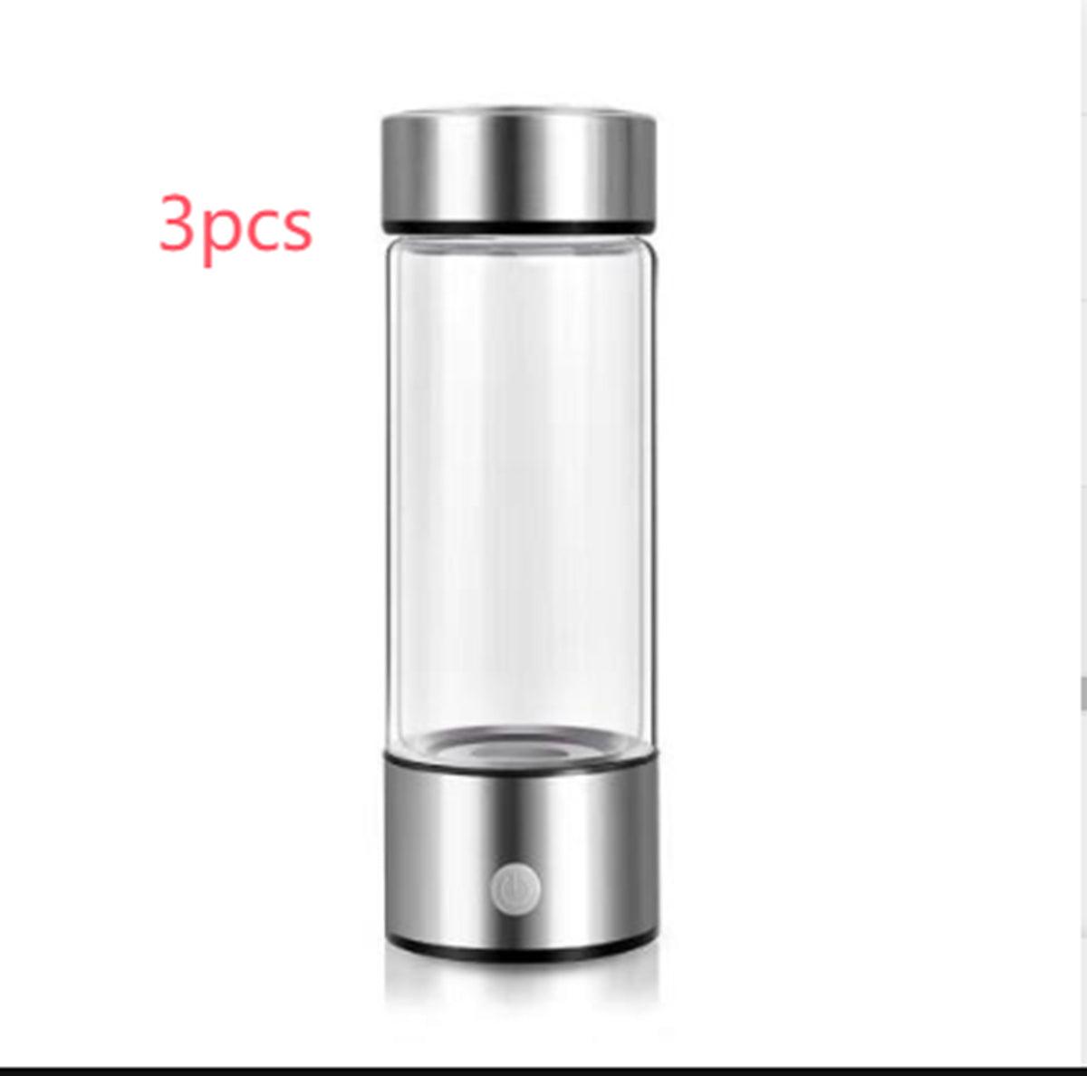 Hydrogen Water Bottle Generator – Electric Rechargeable Antioxidant Hydrogen-Rich Water Maker | 500ml Borosilicate Glass