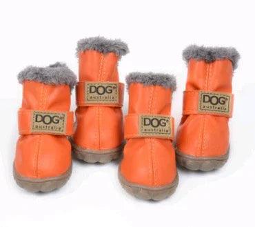 Dog Winter Snow Boots – Waterproof Non-Slip PU Paw Shoes for Small & Medium Dogs (10 Colours, Sizes 1–5 & S–XXL)