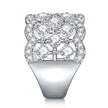 Lace Snowflake Moissanite Ring – S925 Silver, GRA Certified | Platinum, Gold & Rose Gold