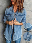 Denim Jacket – Retro Washed Casual Style for Women