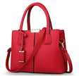 Women's PU Leather Lychee Pattern Shoulder Bag – Portable Crossbody Messenger Bag