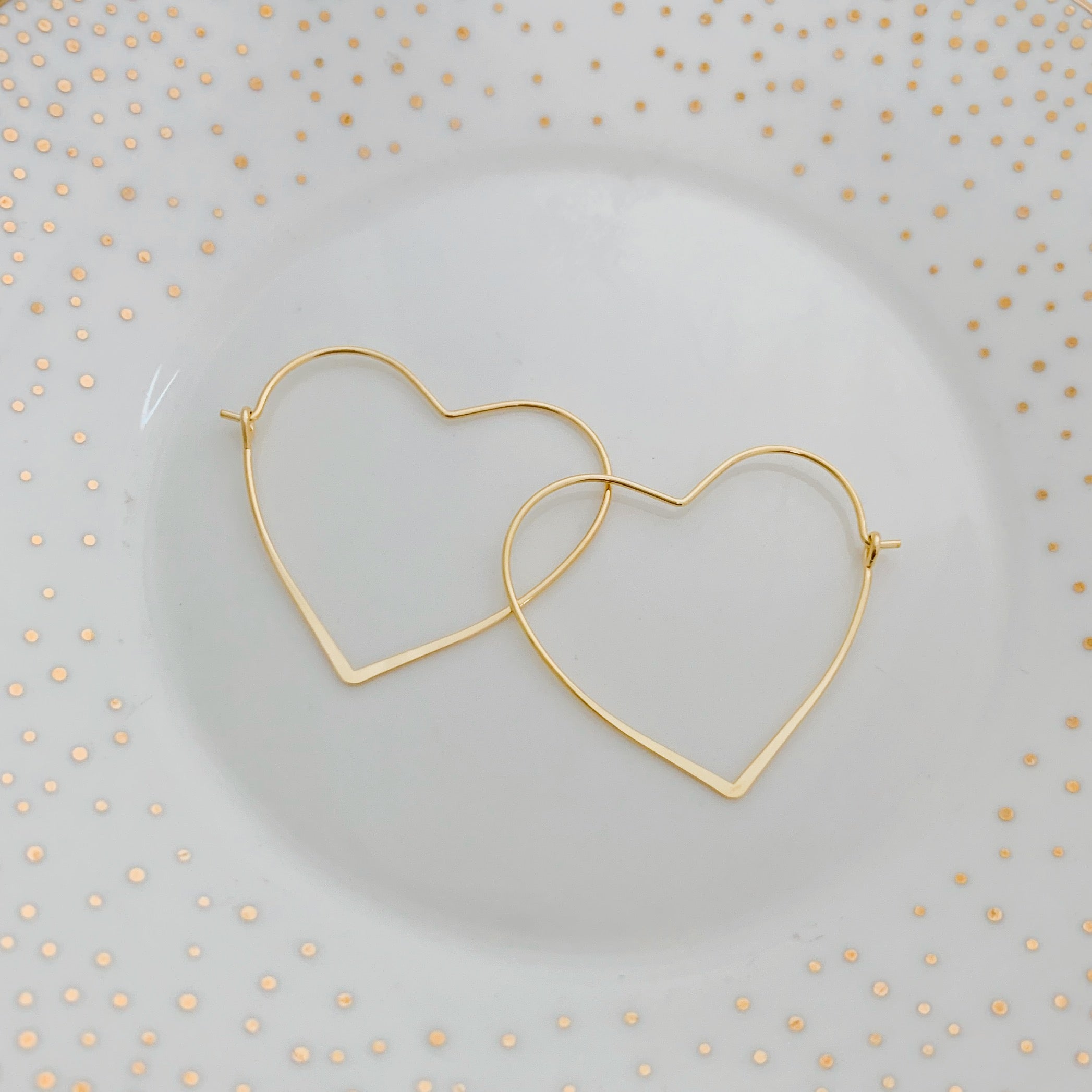 Heart Hoops Gold and Silver