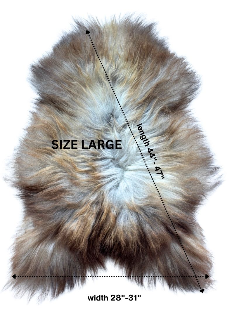 Rare Rusty Grey Icelandic Sheepskin