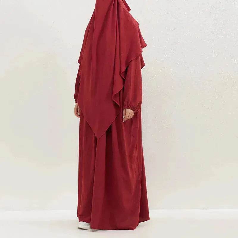 Hijab Abaya for Umrah Two piece Dress with Headscarf Arabwear for Women Jalabiya for Women
