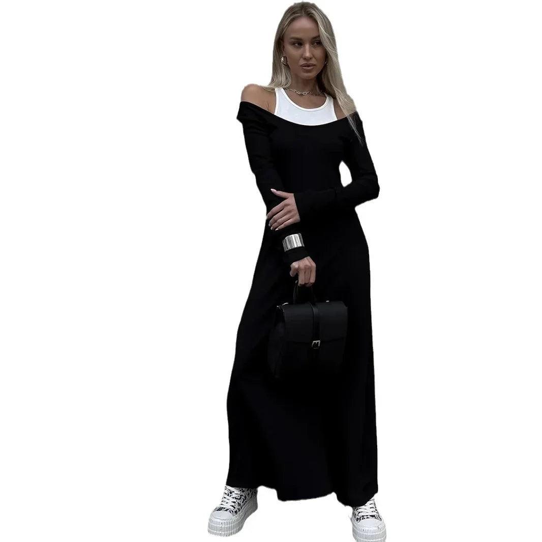 Stitching Dress – Street Fashion Patchwork Long Skirt for Women