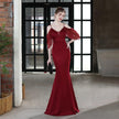 Bride Long Suspender Appreciation Dinner Party Slim-fit Fishtail Skirt Dress