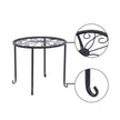 Metal Plant Stand 4 In 1 Potted Irons Planter Supports Floor Flower Pot Round Rack Display