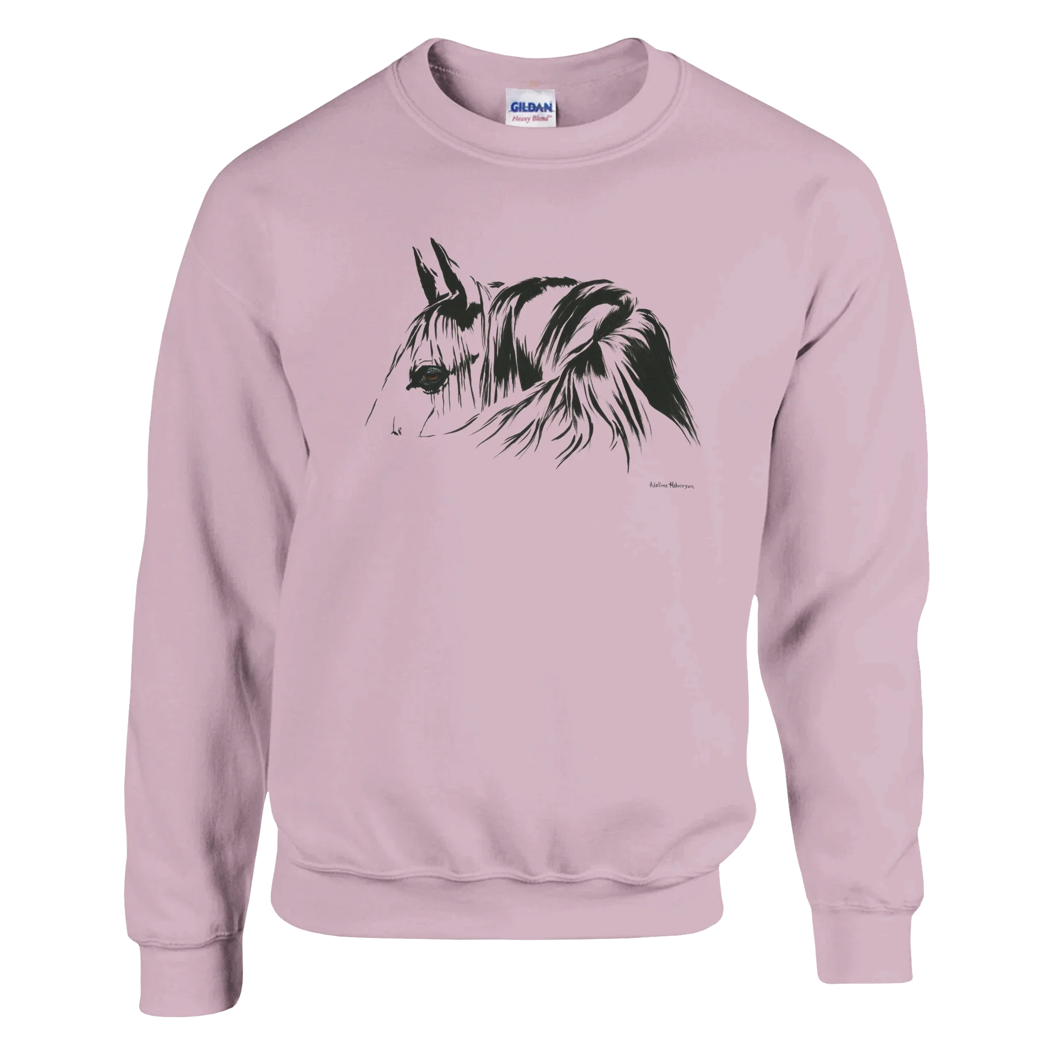 Simplicity Horse Portrait Sweatshirt – Elegant Clean Lined Graphic Apparel