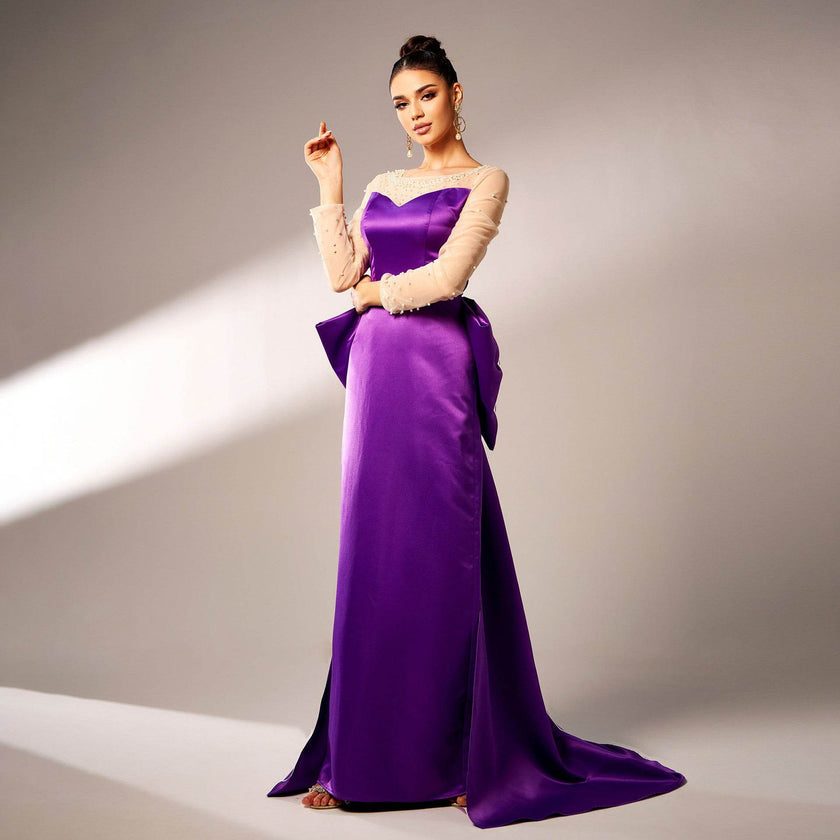 Long Sleeve Evening Party Dress