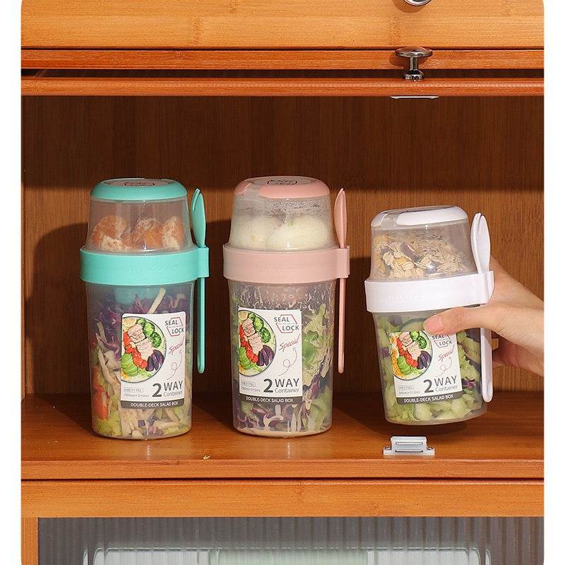 Portable Lock sealed Breakfast Oatmeal Cereal Nut Yogurt Fresh Fruit Salad Cup