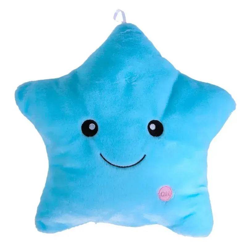 Unique Luminous Pillow Vivid Star Design LED Light Colorful Cushion Stars Plush Pillow Toys Gift For Kids Children Girl