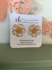 Standout Boutique Marigold Gold Flower Studs