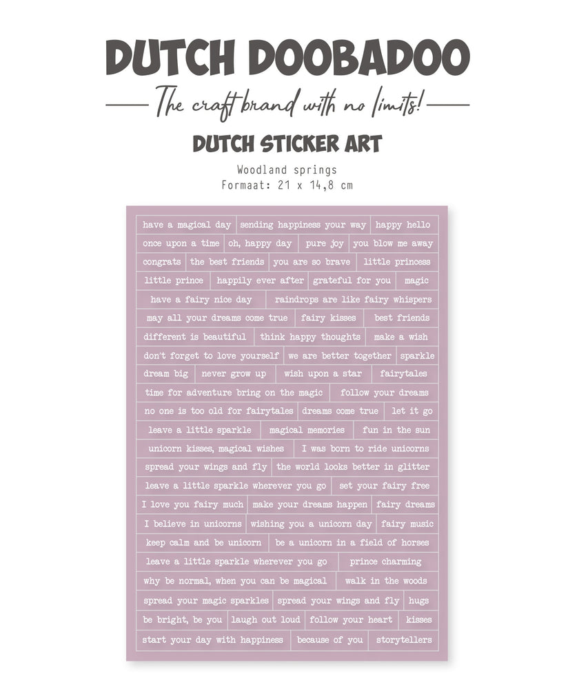 Dutch Doobadoo DDBD Dutch Sticker Art A5 Woodland Springs