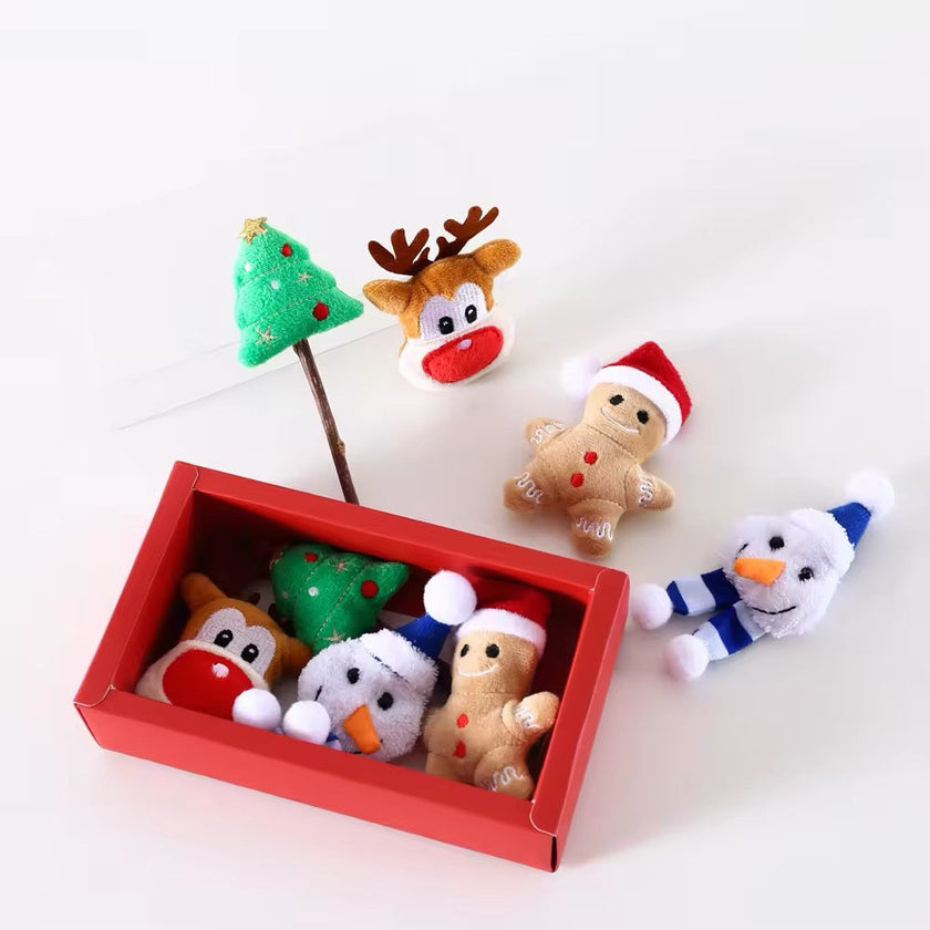 Holiday Plush Toy Gift Box for Dogs – Festive Dog Toy Set