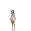 Sweet Girl Lolita High Waist Slimming Flounce Chiffon layered Mini Lace Skirt