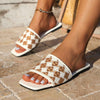 Casual Chessboard Plaid Beach Sandals