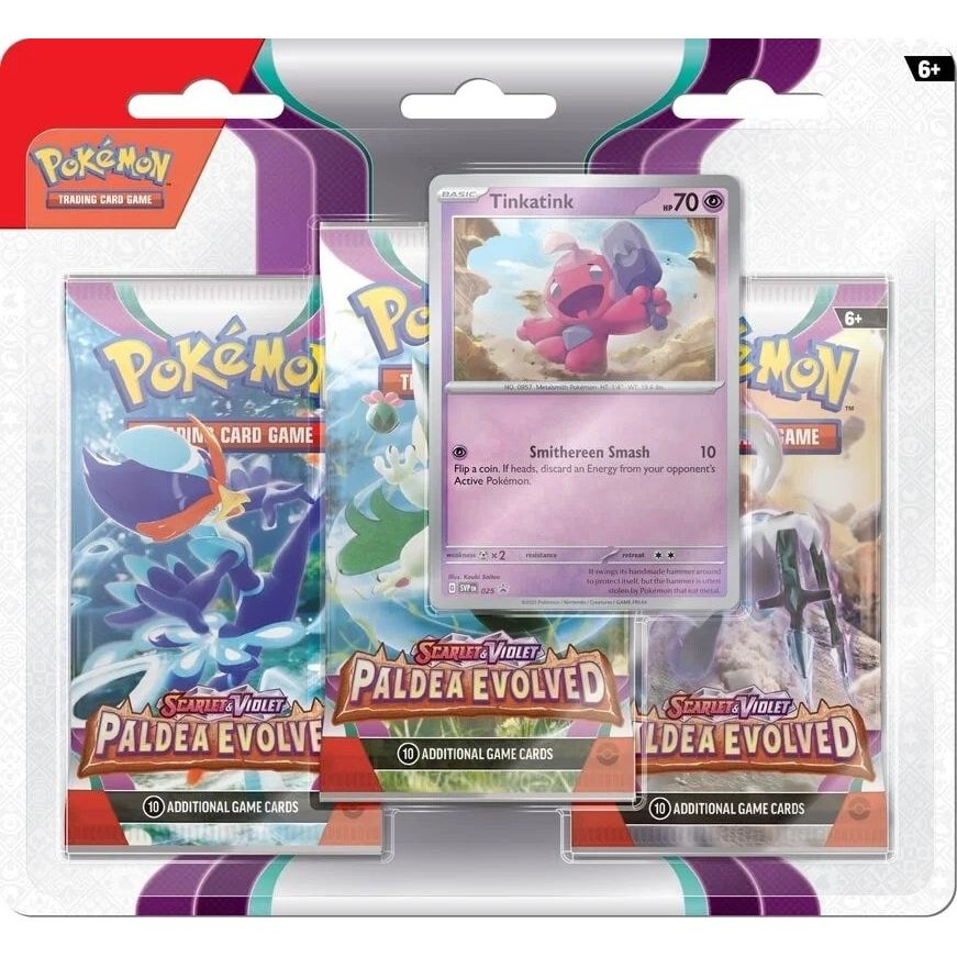 Paldea Evolved 3 Pack Blister [Tinkatink]