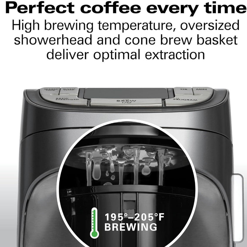 HAMILTON BEACH PROFESSIONAL 49500 Programmable 12 Cup Coffee Maker - Refurbished with Home Essentials warranty
