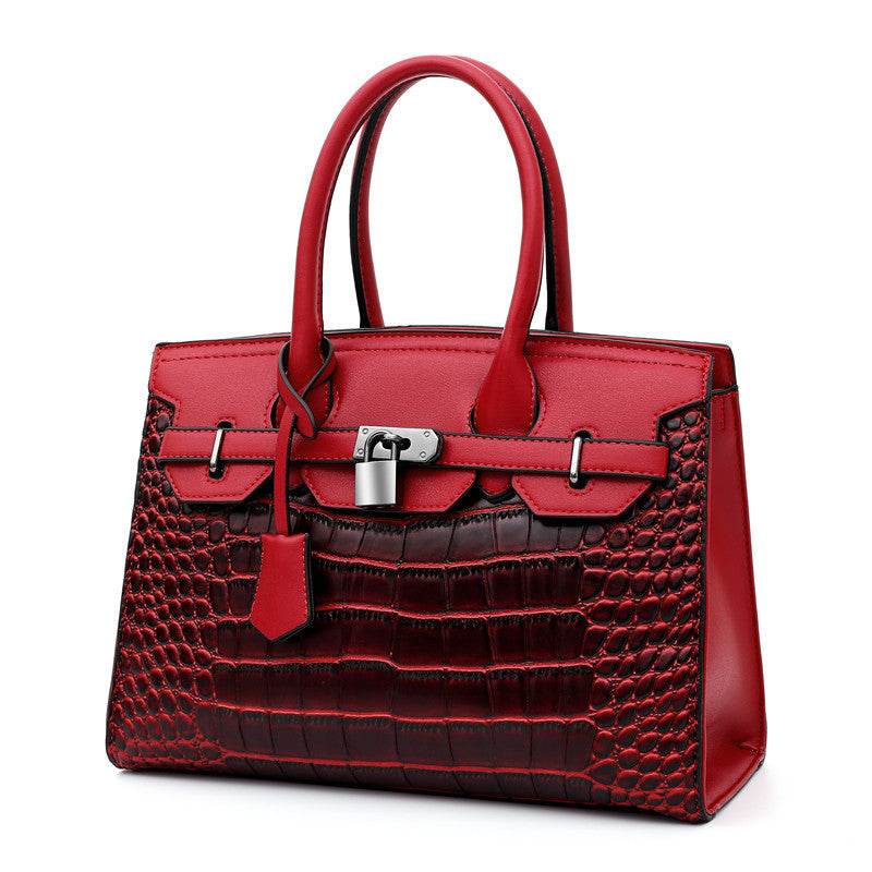 Trendy crocodile pattern Cooperate Satchel Work Handbag for Ladies