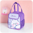 Portable Insulated Kitty Cartoon Preschool Lunch Bag for Kids