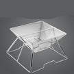 Portable Folding Stainless Steel Charcoal Grill – Compact Camping BBQ Stove
