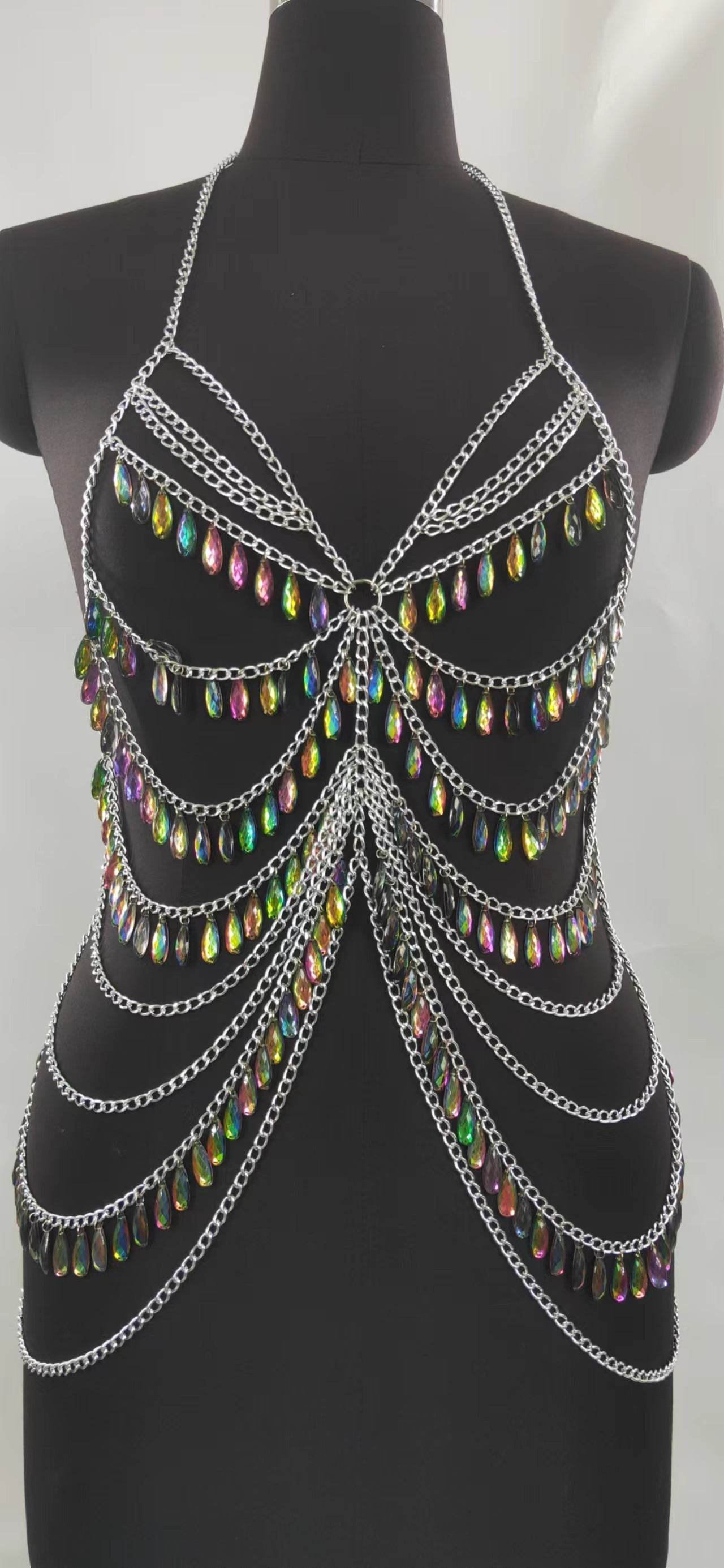 Lingerie Party Outfit – Geometric Pattern Polyester Dress for Women